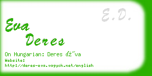 eva deres business card